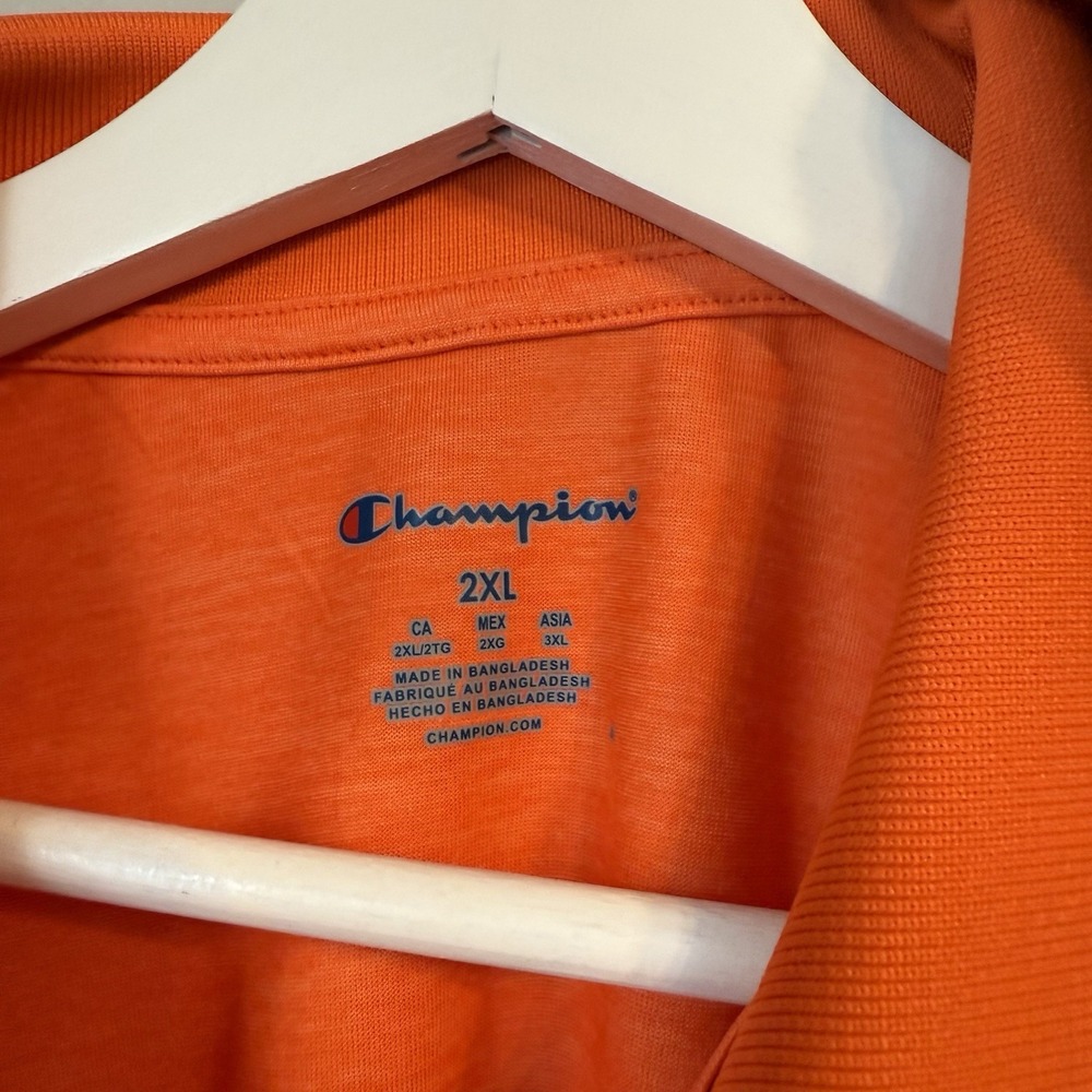 Champion NCAA UTSA Men's Collar Short Sleeve Polo 2XL Orange Game Day Football - Picture 12 of 12